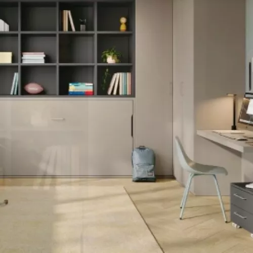 Dormitorio juvenil incluido en la exposición de muebles