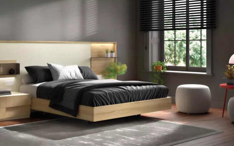 Composición de dormitorio exhibida en Medina del Campo