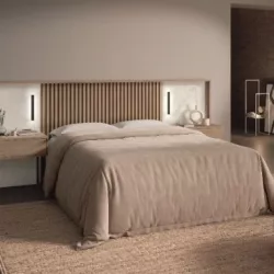 Diseño de dormitorio mostrado en la exposición de muebles