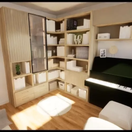 Ejemplo de proyecto 3D para visualizar un espacio del hogar