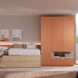 Dormitorio juvenil de la colección de mobiliario disponible en tienda