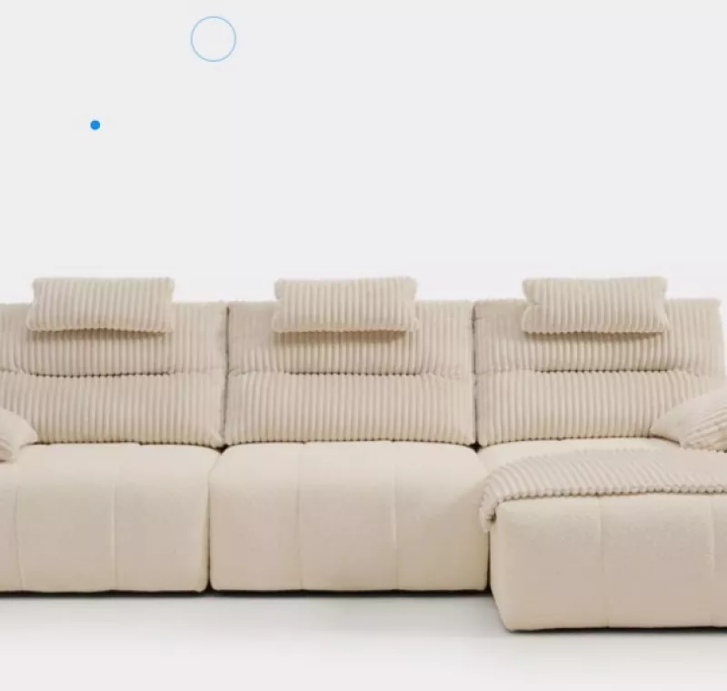 Sofá incluido en la exposición de muebles