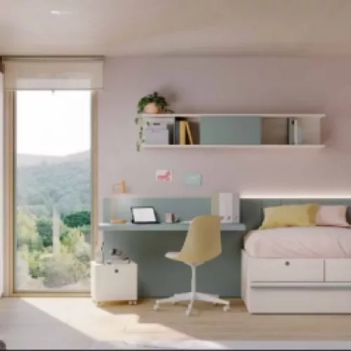 Diseño de dormitorio juvenil presente en la exposición