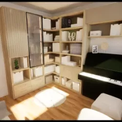 Ejemplo de proyecto 3D para visualizar un espacio del hogar