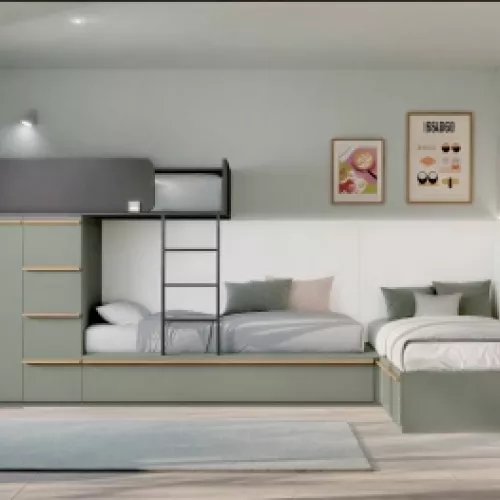 Dormitorio juvenil disponible en la exposición de Medina del Campo