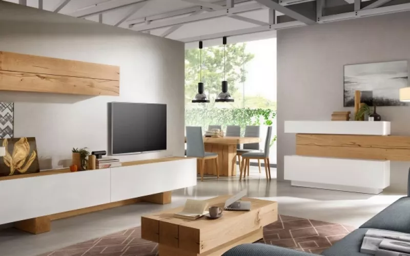 Diseño de salón para inspiración en proyectos de interiorismo