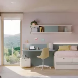 Diseño de dormitorio juvenil presente en la exposición